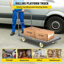 Flatbed Utility Cart Supports up to 2000 lbs Sturdy Steel Construction  Ideal for Transporting Luggage