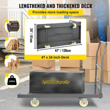 Flatbed Utility Cart Supports up to 2000 lbs Sturdy Steel Construction  Ideal for Transporting Luggage