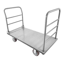 Platform Truck 2650 lbs Capacity Heavy Duty Flatbed Cart Dolly with Detachable Guardrail and Swivel Wheels Foldable Hand Push Truck Cart