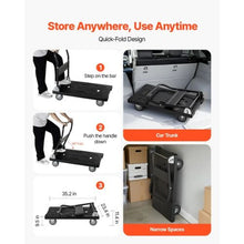Foldable Push Cart Dolly Folding Platform Truck with Swivel Wheels Moving Platform Hand Truck Flatbed Cart