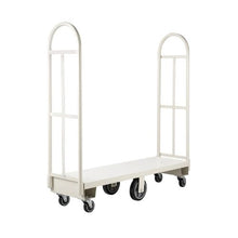 Platform Truck Dolly Heavy Duty Steel Utility Cart Industrial Hand Push Truck with Six Wheels and Dual Detachable Handles