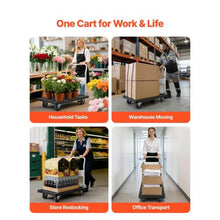 Push Cart Dolly Folding Platform Truck with Swivel Wheels Moving Platform Hand Truck Flatbed Cart for Easy Storage