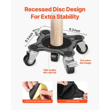 Furniture Dolly Heavy Duty Furniture Movers with 5 360° Rotation Wheels Carbon Steel Panel Furniture Lift Slider Tool Set