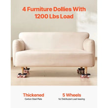 Furniture Dolly Heavy Duty Furniture Movers with 5 360° Rotation Wheels Carbon Steel Panel Furniture Lift Slider Tool Set
