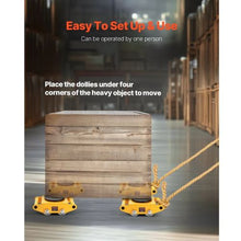 Machinery Skate Dolly Heavy Duty Carbon Steel Machinery Moving Skate & 4 Carbon Steel Wheels and 360° Rotation Non-slip Cap