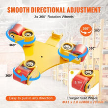 Machinery Skate Dolly Industrial Machinery Mover with HandleCarbon Steel Machinery Moving Skate  with 3 360° Swivel PU Wheels