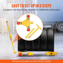 Machinery Skate Dolly Industrial Machinery Mover with HandleCarbon Steel Machinery Moving Skate  with 3 360° Swivel PU Wheels