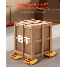 Machinery Skate Dolly Industrial Machinery Mover Heavy Duty Carbon Steel Machinery Moving Skate with 4 PU Wheels and 360° Rotation Non-Slip Cap