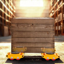 Machinery Skate Dolly Industrial Machinery Mover Heavy Duty Carbon Steel Machinery Moving Skate with 4 PU Wheels and 360° Rotation Non-Slip Cap
