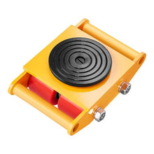 Machinery Skate Dolly Industrial Machinery Mover Heavy Duty Carbon Steel Machinery Moving Skate with 4 PU Wheels and 360° Rotation Non-Slip Cap
