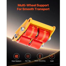 Industrial Machinery Mover Heavy Duty Carbon Steel Machinery Moving Skate with 4 PU Wheels and 360° Rotation Non-Slip Cap for Warehouse