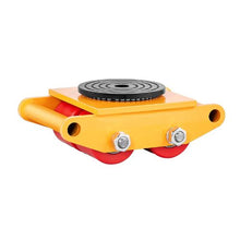 Industrial Machinery Mover Heavy Duty Carbon Steel Machinery Moving Skate with 4 PU Wheels and 360° Rotation Non-Slip Cap for Warehouse