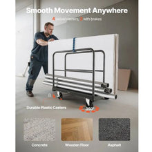 Drywall Cart Dolly -in-1 Steel Panel Truck Cart with 5 inch Swivel Casters 36 x 24 inch Platform Truck with 4 Side Handrails for Factory