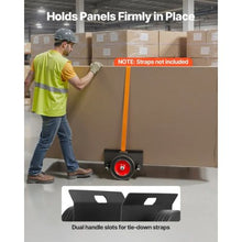 Panel Dolly Drywall Mover with 10 Inch Rubber Wheels Fits Different Terrain Adjustable Clamp Panel Cart for Steel Panels