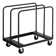 Drywall Cart Dolly Steel Panel Truck Cart with 5 inch Swivel Casters Lumber Drywall Dolly with with Tie-Down Strap & 3 Side Handrails for Factory