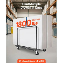 Drywall Cart Dolly Steel Panel Truck Cart with 5 inch Swivel Casters Lumber Drywall Dolly with Tie-Down Strap