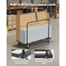 Drywall Cart Dolly Steel Panel Truck Cart with 5 inch Swivel Casters Lumber Drywall Dolly with Tie-Down Strap