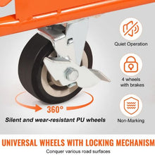 Drywall Cart 3000 LBS Panel Dolly Cart with 45.28" x 21.8" Deck and 5" Swivel Wheels Heavy-Duty Drywall Sheet Cart Handling Wall Panel