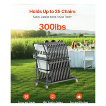 Folding Chair Rack L-shape Vertical Placement Chair Cart Heavy-duty Metal Chair Storage Dolly with Rubber Wheels