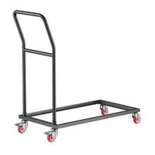 Folding Chair Rack L-shape Vertical Placement Chair Cart Heavy-duty Metal Chair Storage Dolly with Rubber Wheels