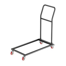 Folding Chair Rack L-shape Vertical Placement Chair Cart Heavy-duty Metal Chair Storage Dolly with Rubber Wheels