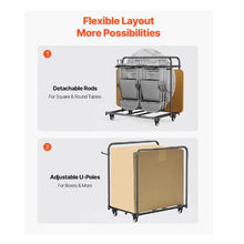 Folding Chair Rack Heavy-duty Chair Cart Chair Storage Dolly Chair Holder Swivel Casters and Locking Wheels