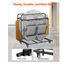 Folding Chair Rack Heavy-duty Chair Cart Chair Storage Dolly Chair Holder Swivel Casters and Locking Wheels