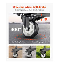 Folding Chair Rack 400 LBS Capacity Heavy-duty Chair Cart for 42 Chairs or 12 Tables Multi-Function Chair Storage Dolly with Rubber Wheels and Holders