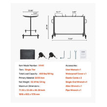 Folding Chair Rack 400 LBS Capacity Heavy-duty Chair Cart for 42 Chairs or 12 Tables Multi-Function Chair Storage Dolly with Rubber Wheels and Holders
