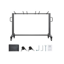 Folding Chair Rack 400 LBS Capacity Heavy-duty Chair Cart for 42 Chairs or 12 Tables Multi-Function Chair Storage Dolly with Rubber Wheels and Holders