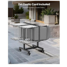 Folding Chair Rack 200 LBS Capacity Heavy-duty Metal Chair Storage Dolly with Rubber Wheels Multi-Function Chair Holder