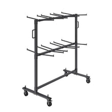 Folding Chair Cart Double Layer Mobile Stackable Chair Dolly Storage Rack Trolley with 530 Lbs Capacity to Store 84 Chairs Heavy Duty Iron Chairs Holder
