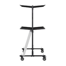 Folding Chair Cart Double Layer Mobile Stackable Chair Dolly Storage Rack Trolley with 530 Lbs Capacity to Store 84 Chairs Heavy Duty Iron Chairs Holder