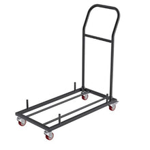 Folding Chair Dolly Iron Commercial Cart with 12 Chairs Capacity Folding Chairs Rack Trolley with 4 Casters Transport Dolly for Flat Stacking Plastic Resin and Wood Chairs