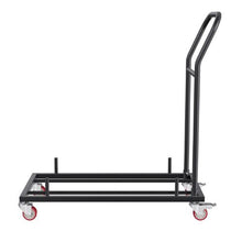 Folding Chair Dolly Iron Commercial Cart with 12 Chairs Capacity Folding Chairs Rack Trolley with 4 Casters Transport Dolly for Flat Stacking Plastic Resin and Wood Chairs