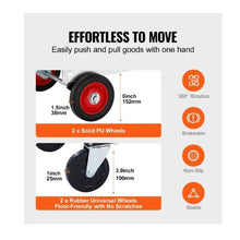 Aluminum Folding Hand Truck 2 in 1 Design 400 lbs Capacity Heavy Duty Industrial Collapsible cart Dolly Cart with Rubber Wheels