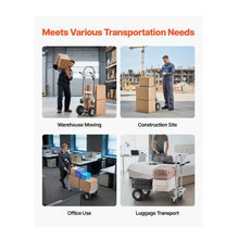 2 in 1 Hand Truck Convertible Hand Truck Dolly with Non-Slip Handle & Wheels Portable Trolley Dolly