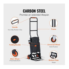 Aluminum Hand Truck 300 lbs Load Capacity Heavy Duty Industrial Convertible Folding Hand Truck and Dolly Utility Cart Converts from Hand Truck to Platform Cart with Rubber Wheels
