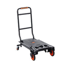 Aluminum Hand Truck 300 lbs Load Capacity Heavy Duty Industrial Convertible Folding Hand Truck and Dolly Utility Cart Converts from Hand Truck to Platform Cart with Rubber Wheels