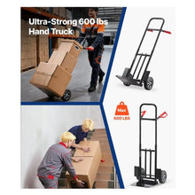 Hand Truck Heavy Duty Hand Truck Dolly with Wheels & Telescoping Handle Portable Trolley Dolly with Tie-down Strap for Moving Home