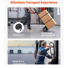 Hand Truck Heavy Duty Hand Truck Dolly with Wheels & Telescoping Handle Portable Trolley Dolly with Tie-down Strap for Moving Home