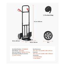 Hand Truck Heavy Duty Hand Truck Dolly with Wheels & Telescoping Handle Portable Trolley Dolly with Tie-down Strap for Moving Home