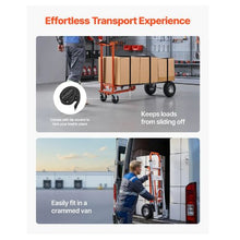 4 in 1 Hand Truck 1000 lbs Load Capacity for 4-Wheel Mode Convertible Hand Truck Dolly with Non-Slip Handle & Wheels