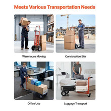 4 in 1 Hand Truck 1000 lbs Load Capacity for 4-Wheel Mode Convertible Hand Truck Dolly with Non-Slip Handle & Wheels