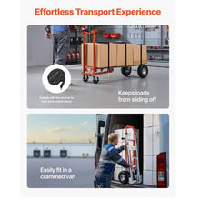 4 in 1 Hand Truck 1000 lbs Load Capacity for 4-Wheel Mode Convertible Hand Truck Dolly with Non-Slip Handle & Wheels