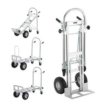 Aluminum Folding Hand Truck 4 in 1 Design 1000 lbs Capacity Heavy Duty Industrial Collapsible cart Dolly Cart with Rubber Wheels for Transport