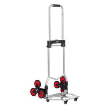 Stair Climbing Cart 260 lbs Capacity Stair Climber Hand Truck and Dolly Heavy-Duty Folding Trolley Cart with Telescoping Handle
