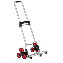 Stair Climbing Cart 260 lbs Capacity Stair Climber Hand Truck and Dolly Heavy-Duty Folding Trolley Cart with Telescoping Handle