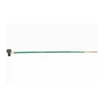 8 Inch 12 AWG Solid Wire Grounding Tail with Loop Ground Screw and Stripped End 30-3392