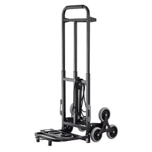 Stair Climbing Cart 460 lbs Capacity Stair Climber Hand Truck and Dolly Heavy-Duty Folding Trolley Cart with Dual Handle 6 Wheels & 2 Elastic Ropes for Home Office